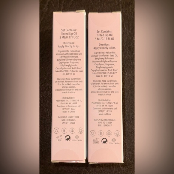 SMILE & SHINE Cherry and Strawberry Lip Gloss 17oz Sealed in Box Hint of Color - Picture 2 of 2
